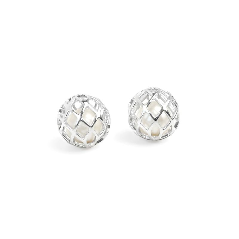 Big Signature Earrings White Gold image