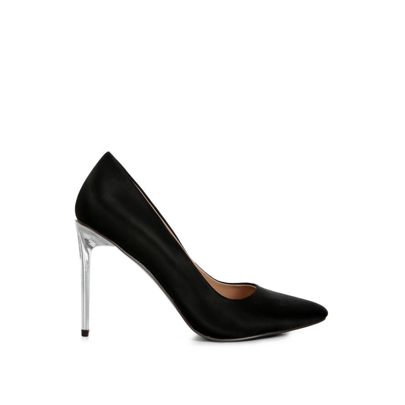 Black And Clear Pointed Toe Heels | deltexplan.fr