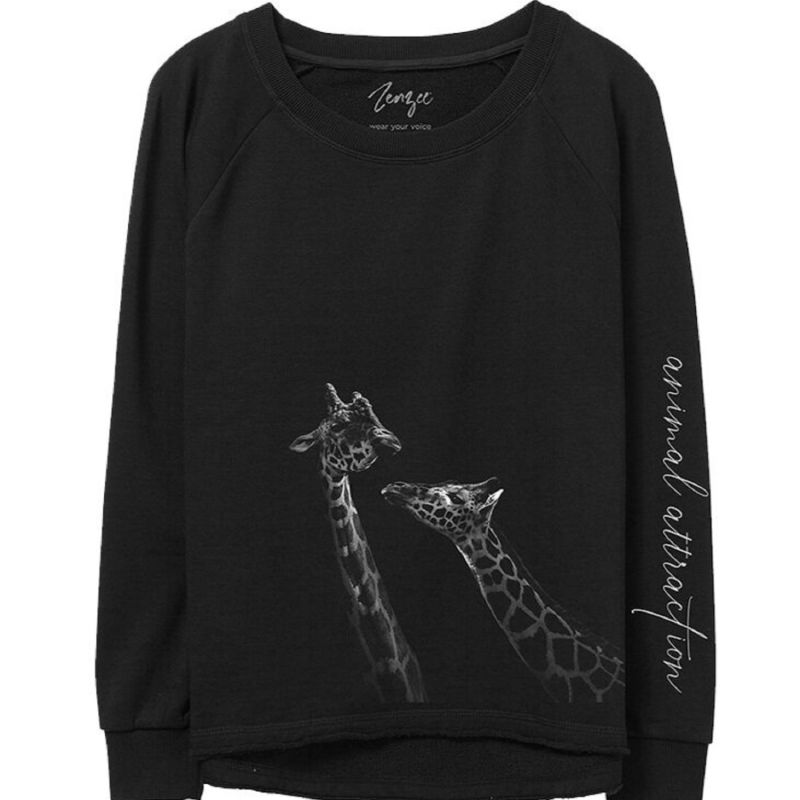 Giraffe Animal Print Crewneck Sweatshirt image