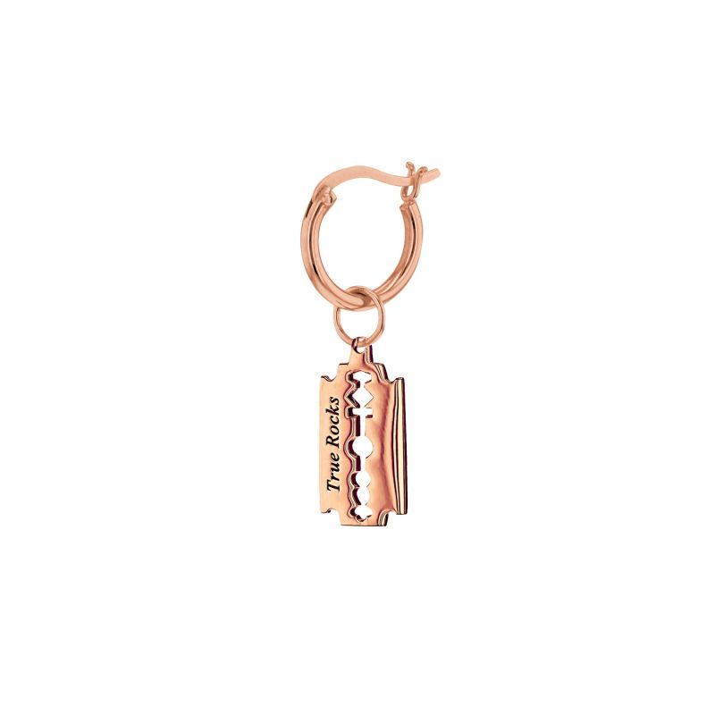 Razor Blade Pendant 18kt Rose Gold Plated on Bead Chain image