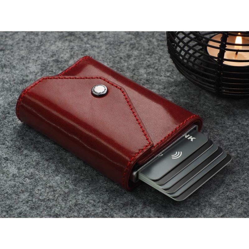 Pularys Rfid Wallet - Porter Insider Line Style In Red Colour image