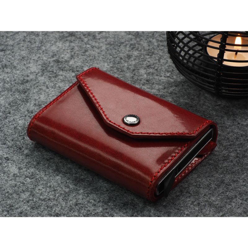 Pularys Rfid Wallet - Porter Insider Line Style In Red Colour image