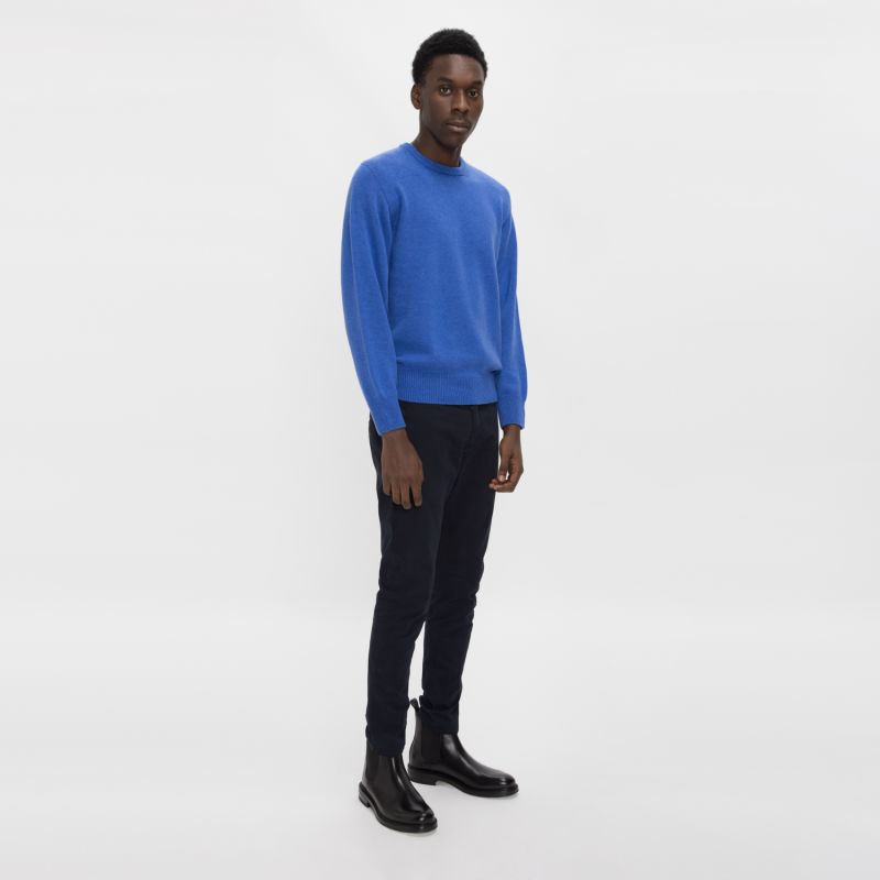 Pure Cashmere Crewneck Sweater - Blue Melange image