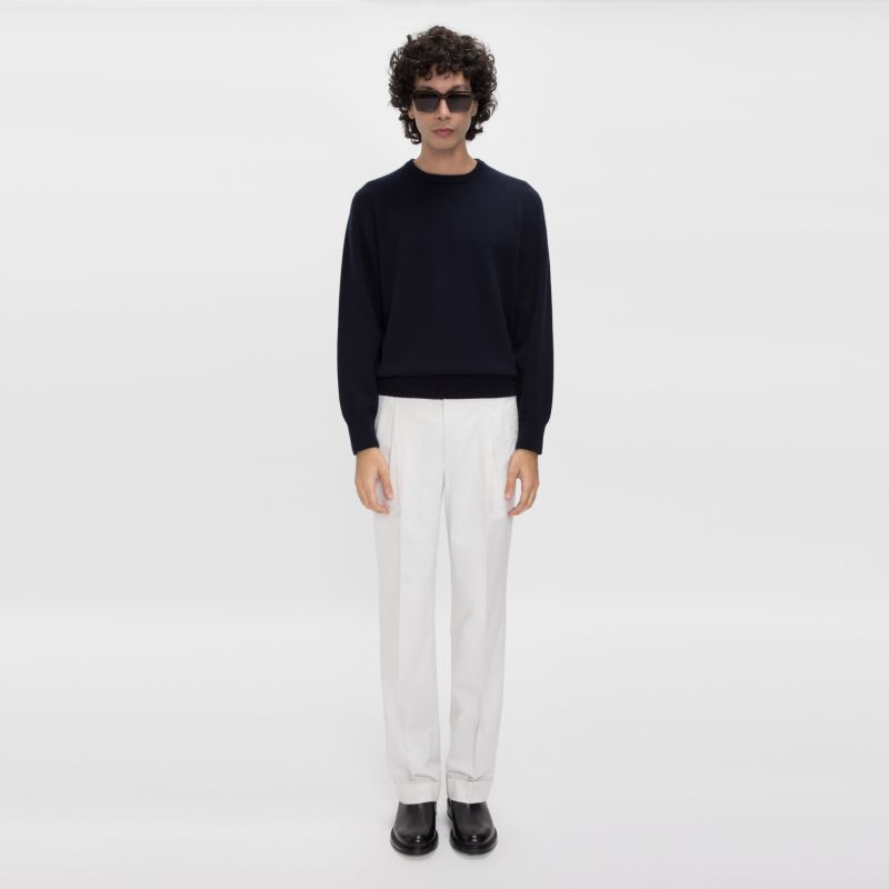 Pure Cashmere Crewneck Sweater - Navy image