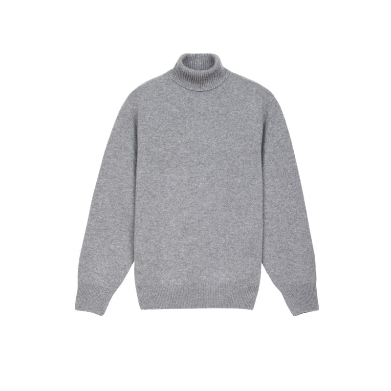 Pure Cashmere Turtleneck Sweater - Grey image