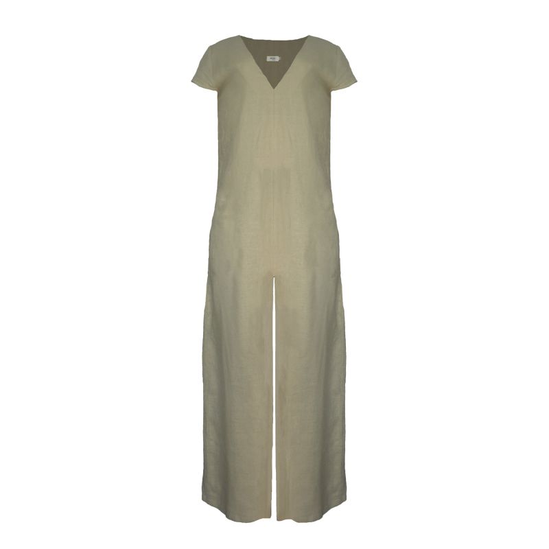 Pure Linen Casablanca Jumpsuit In Natural image