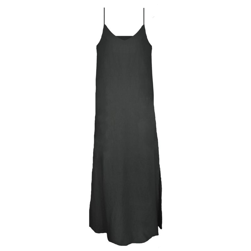 Pure Linen Marrakesh Dress In Black image