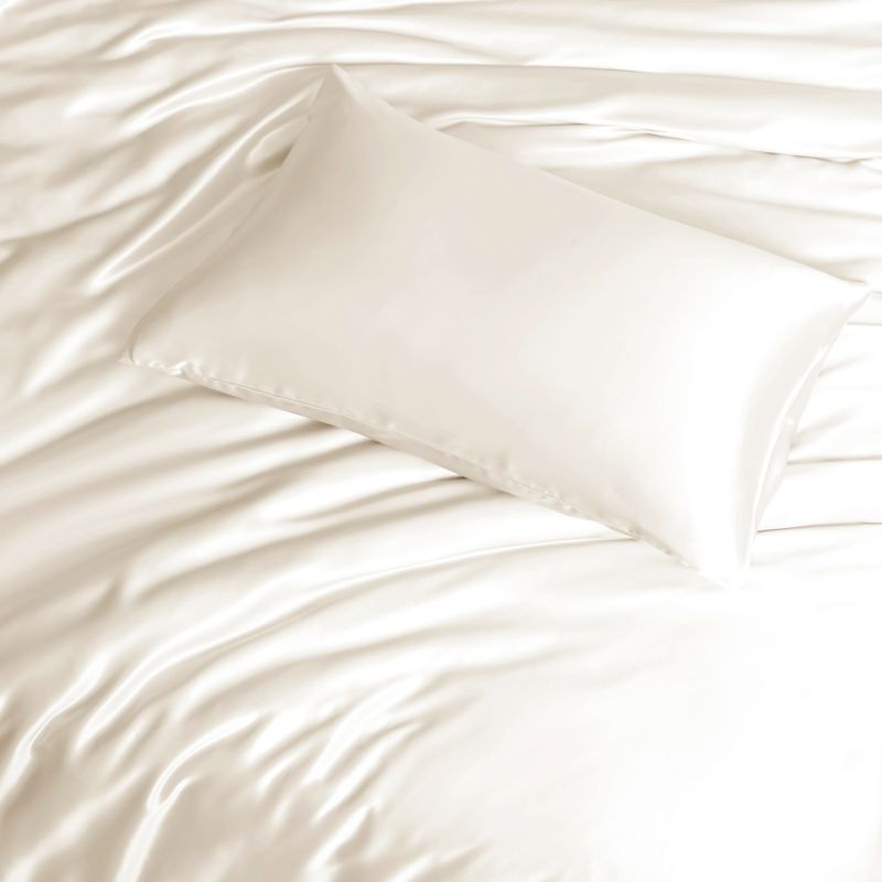 Pure Mulberry Silk Duvet Cover King Size Ivory Soft Strokes