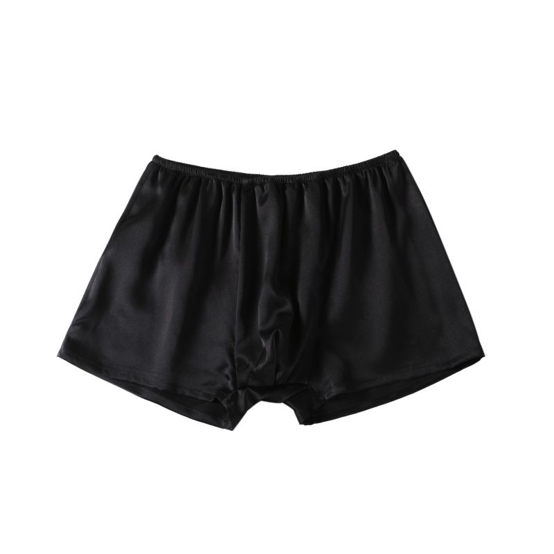 Pure Mulberry Silk Men Trunks | Low Rise In Black image