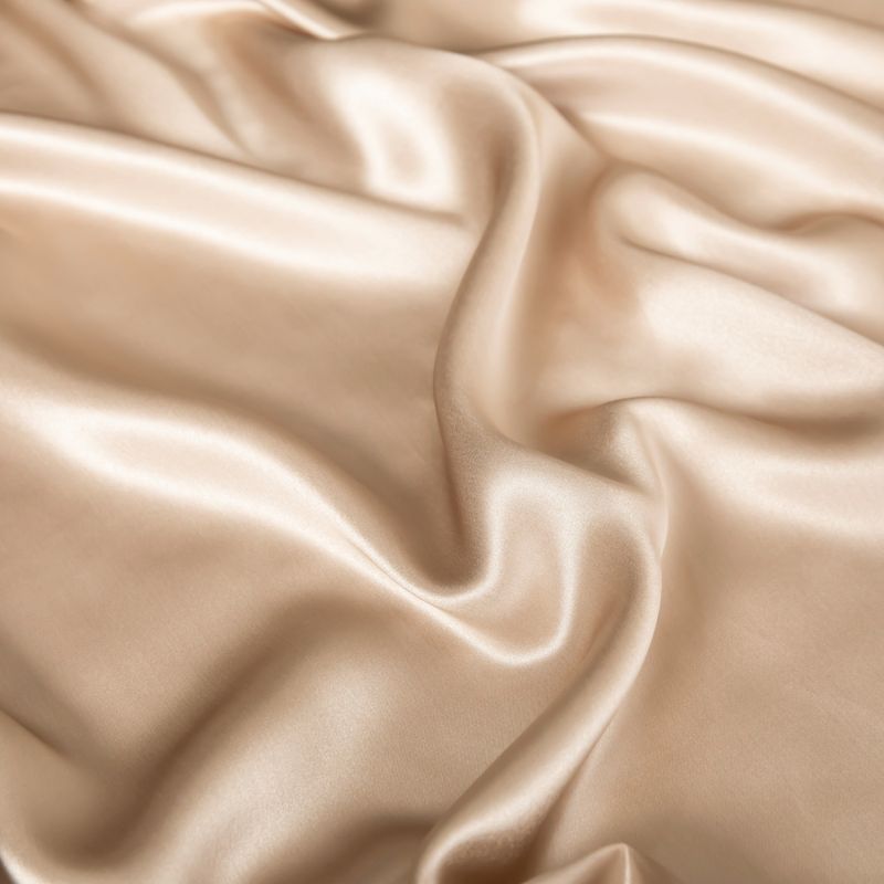 Pure Mulberry Silk Seamless Fitted Sheet - King - Beige image