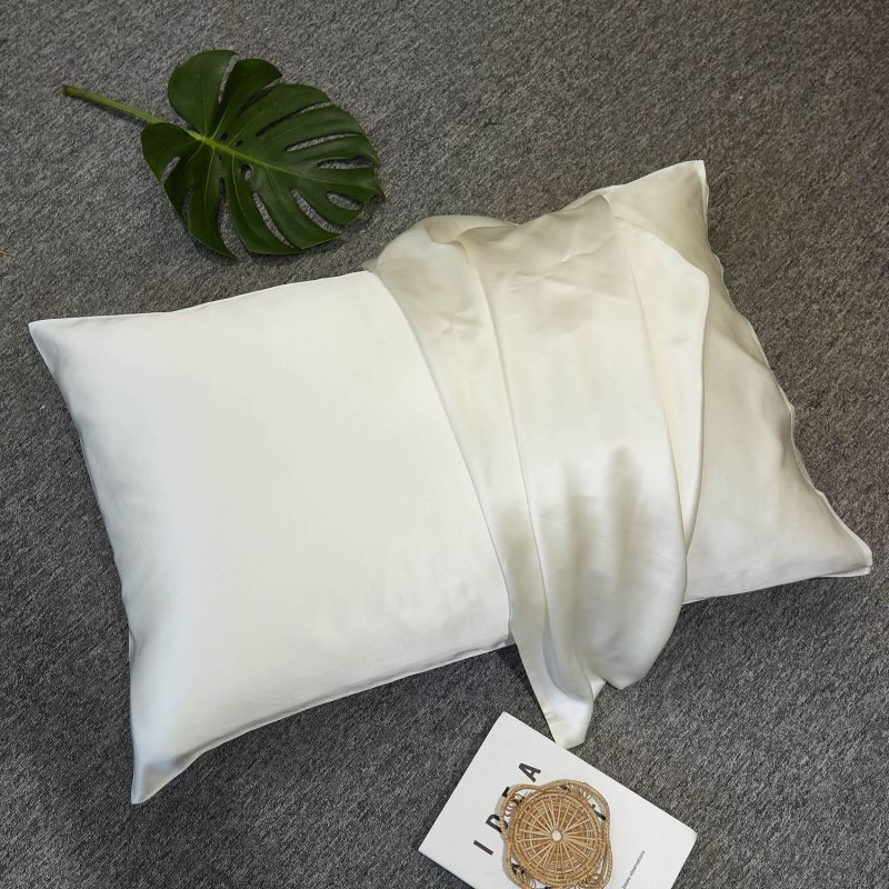 Queen Mulberry 100% Silk Pillowcase Ivory