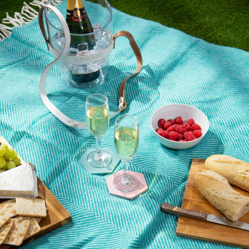 Pure New Wool Waterproof Picnic Blanket - Cornish Cove image