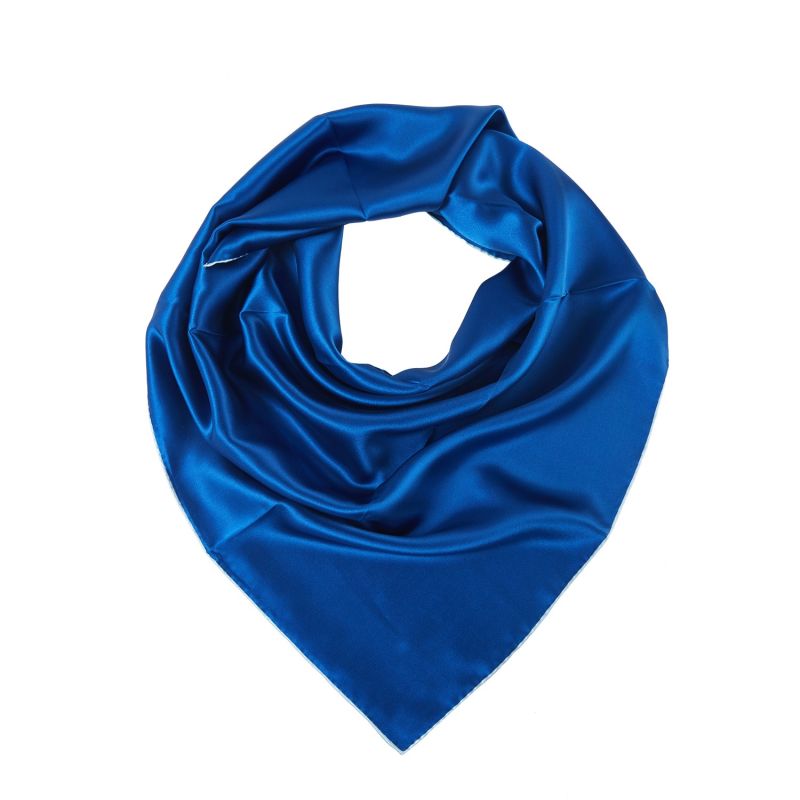 Cobalt blue silk scarf deals