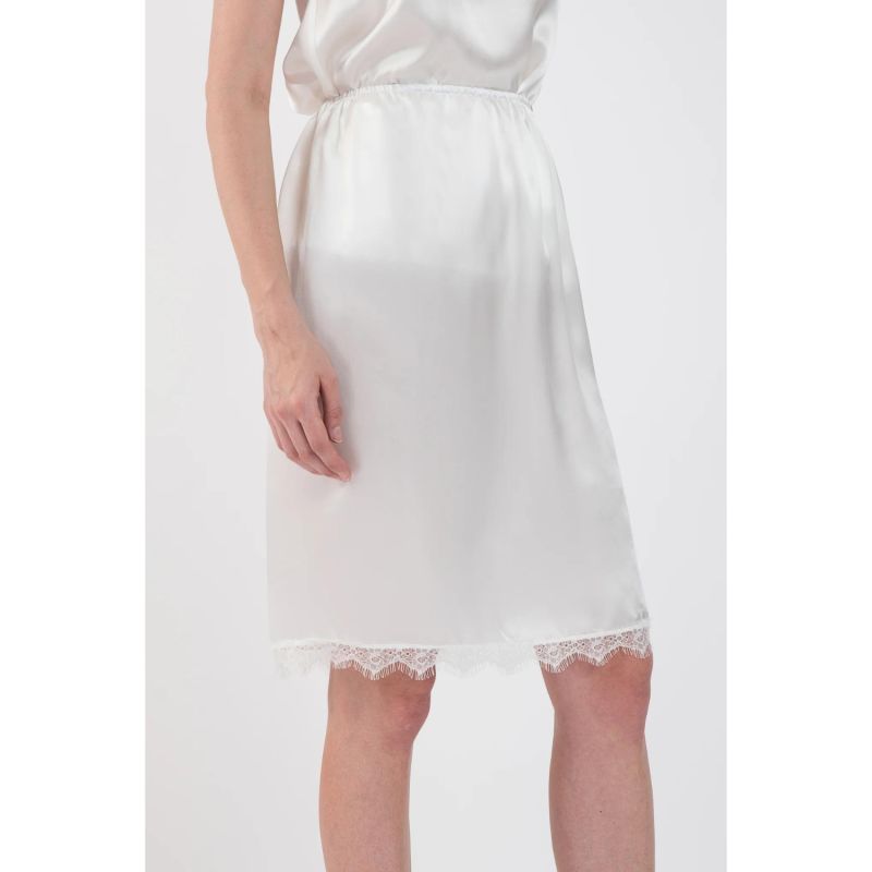 Pure Silk Slip Dress In Ivory With Adjustable Straps by IZABELA MANDOIU