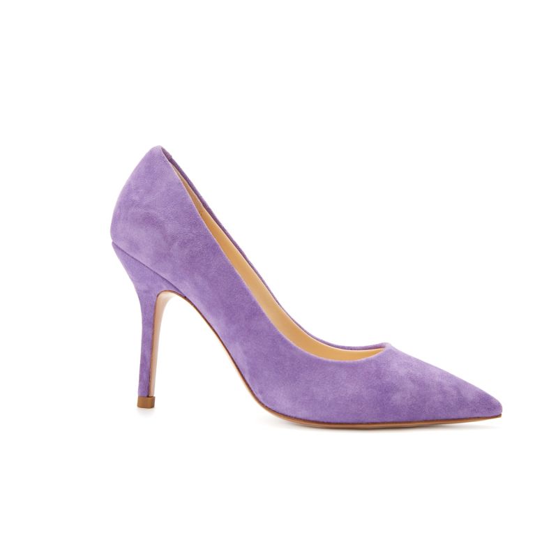 Purple suede heels deals