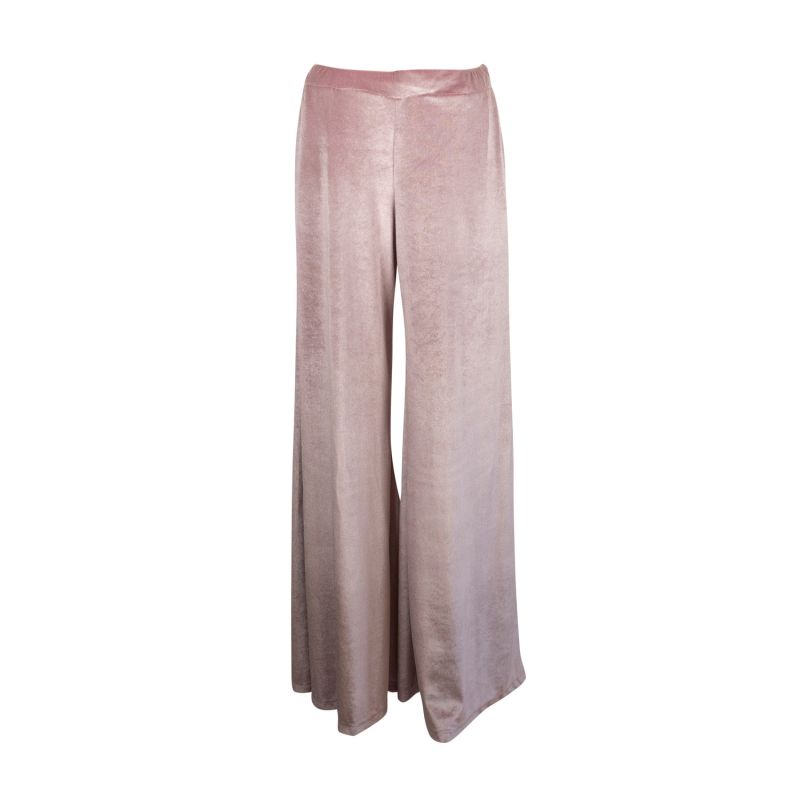 Blush Velvet Palazzo Pants image