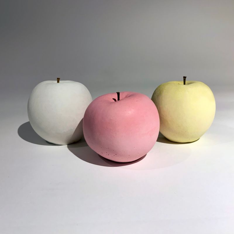 Ornamental Concrete Apple Set Of 3 image