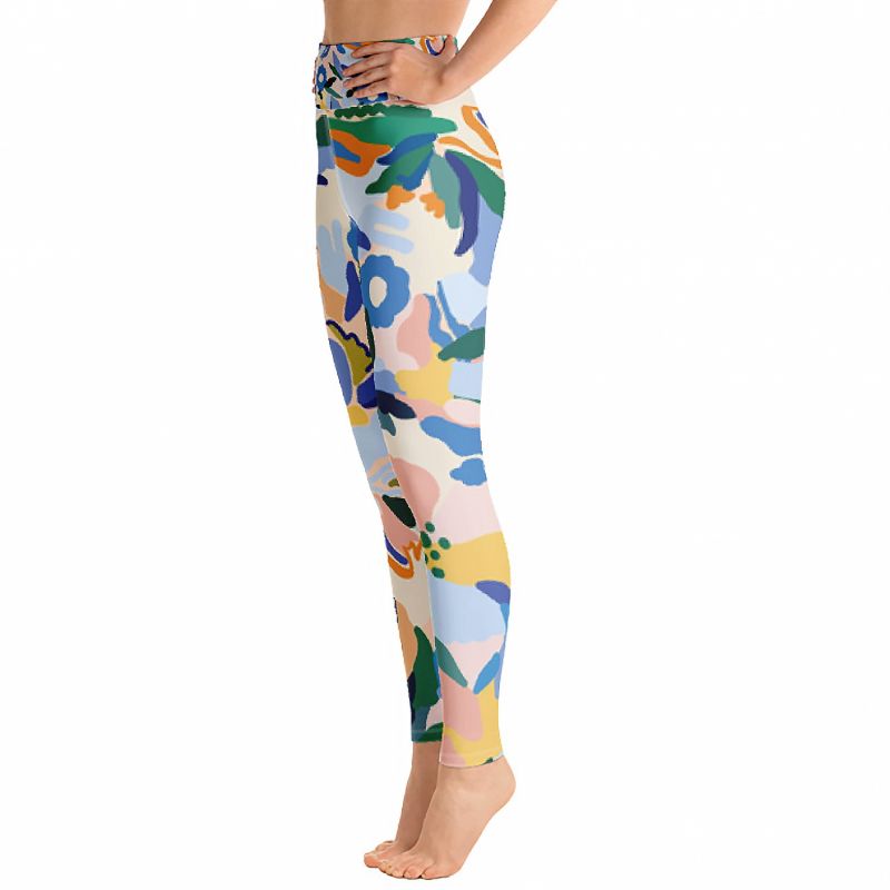 High Waist Yoga Leggings In Afternoon Garden image