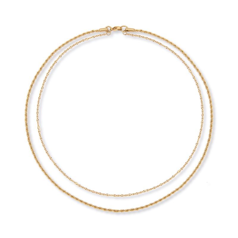 Gold Contrast Layered Necklace image