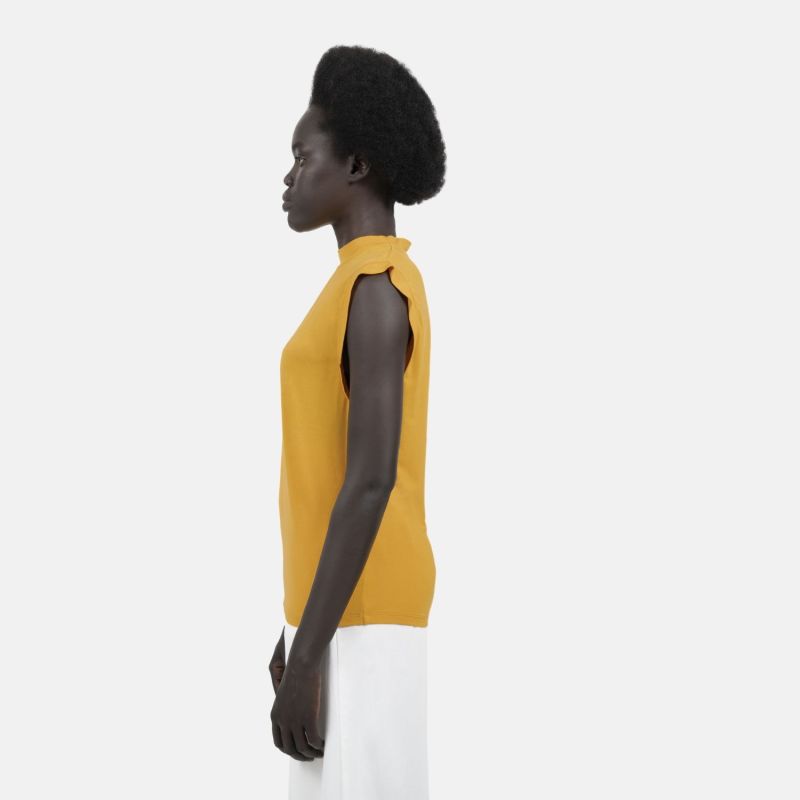 Marbella - Modal Sleeveless Top - Yellow & Orange image