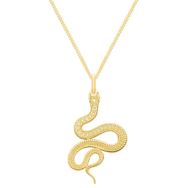 Small Gold Snake Pendant Necklace image