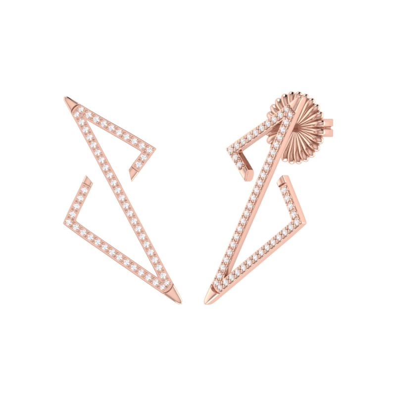 Electric Spark Earrings In 14 Kt Rose Gold Vermeil On Sterling Silver image