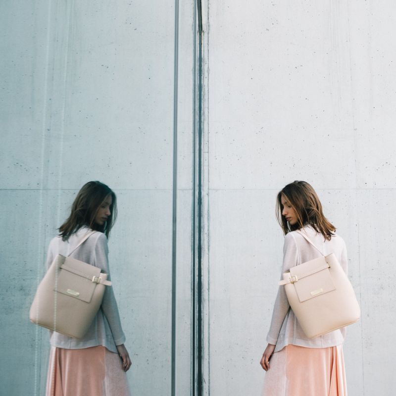 Bucket Shoulder Bag in Pink Blush Nude image