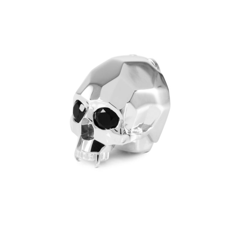 Vampire Skull Button Cover Silver image