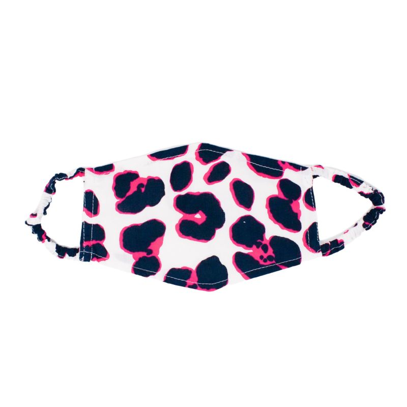 Reusable Face Mask - Navy/Pink Leopard image