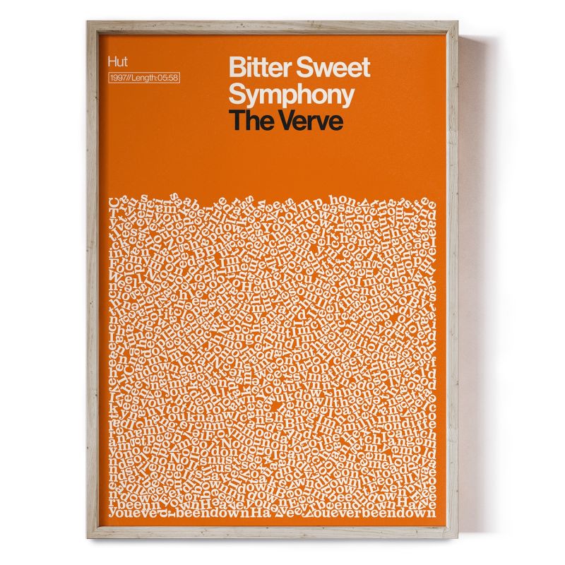 Bitter Sweet Symphony - The Verve - Song Lyric Print image