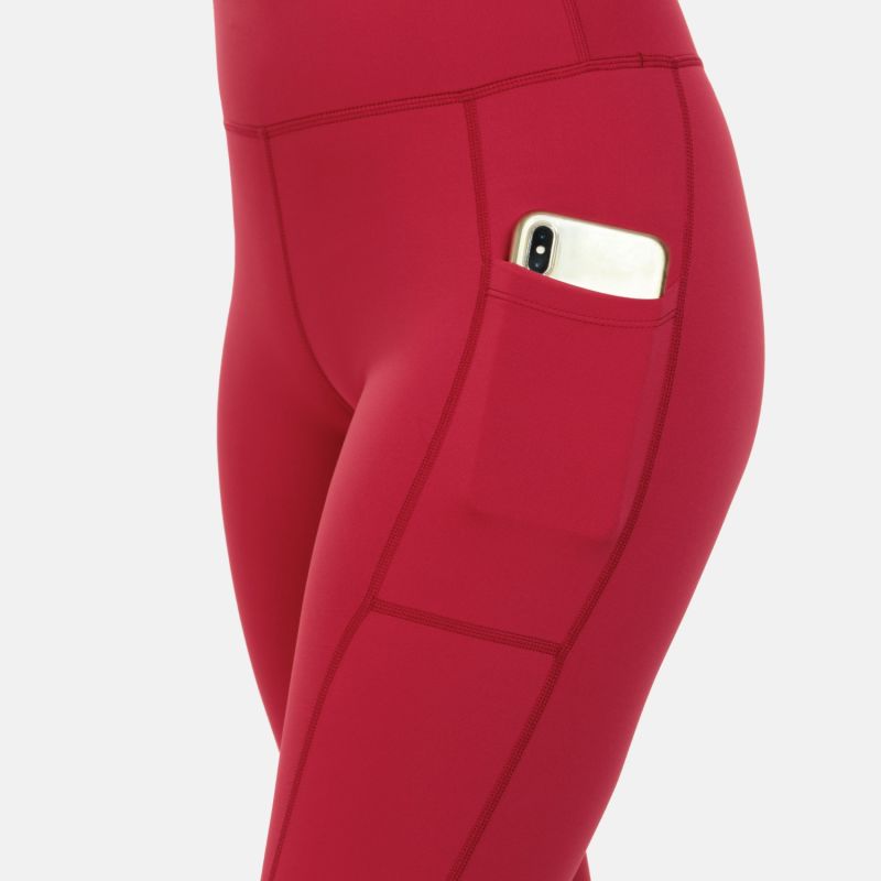 High Rise Laser 7/8 Red Leggings image