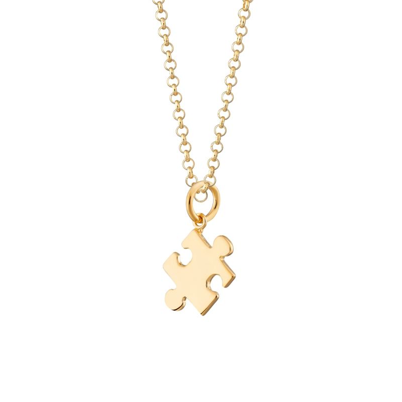 Gold Plated Jigsaw Necklace image