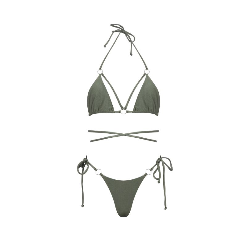 Viktoria Cheeky Bikini Bottom In Khaki image