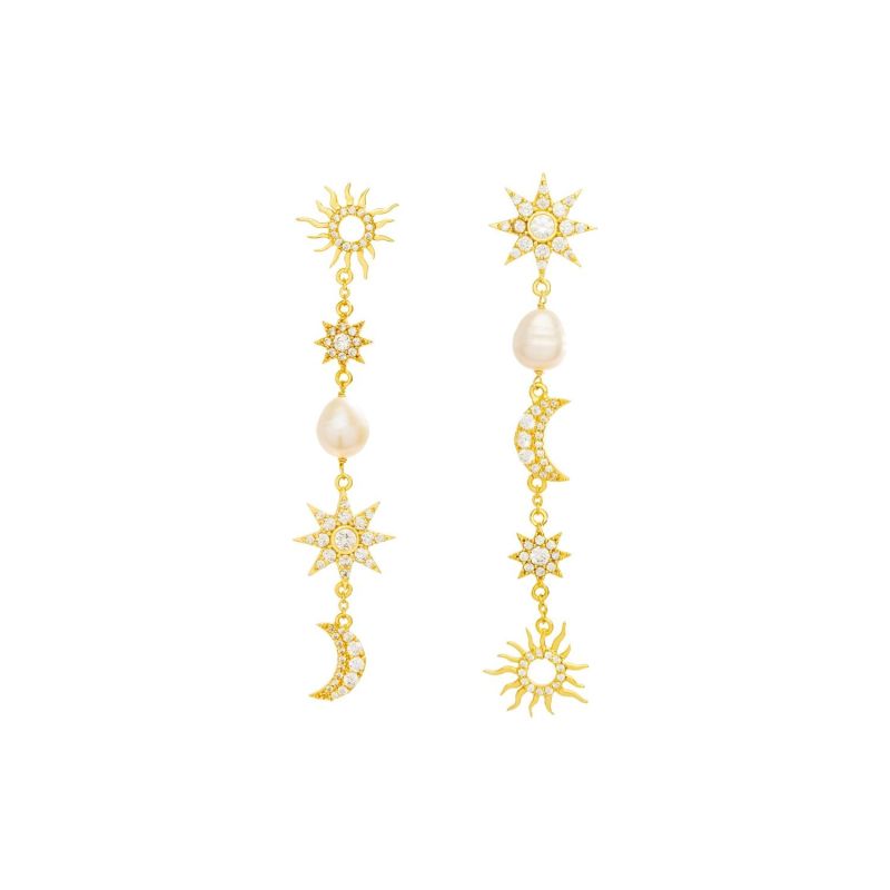 Moon & Star The Justice Long Earrings image