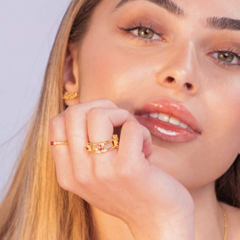 Jasmine Flower Ring LAVANI JEWELS Wolf & Badger