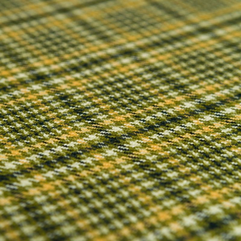 Wool Check Alex Scarf Green image