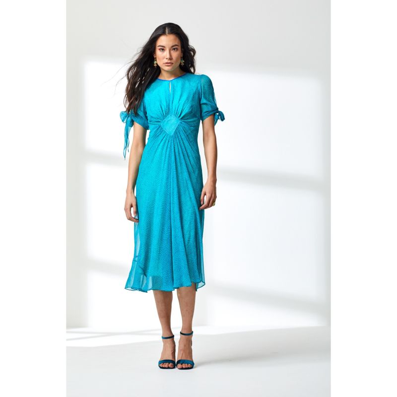 Tiljess Dress Turquoise Organic Print image