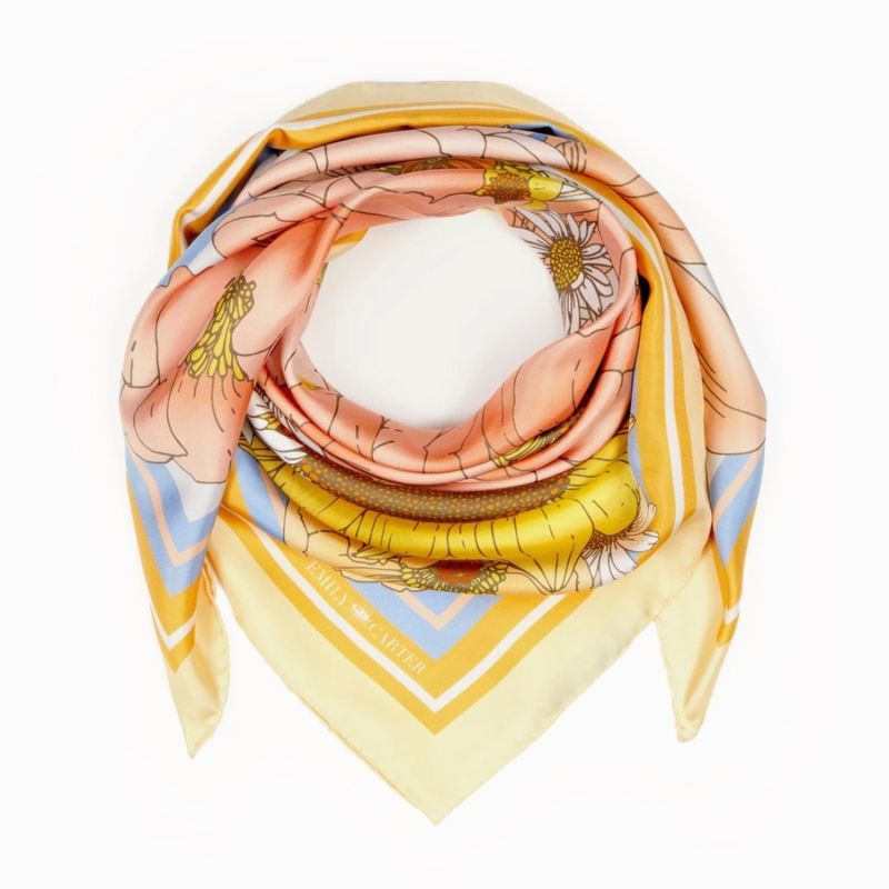 The Peony & Poppy Scarf | 65x65cm image