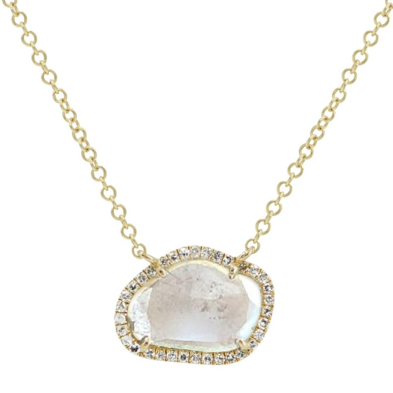 Diamond Slice Necklace In 14K Yellow Gold Dream image