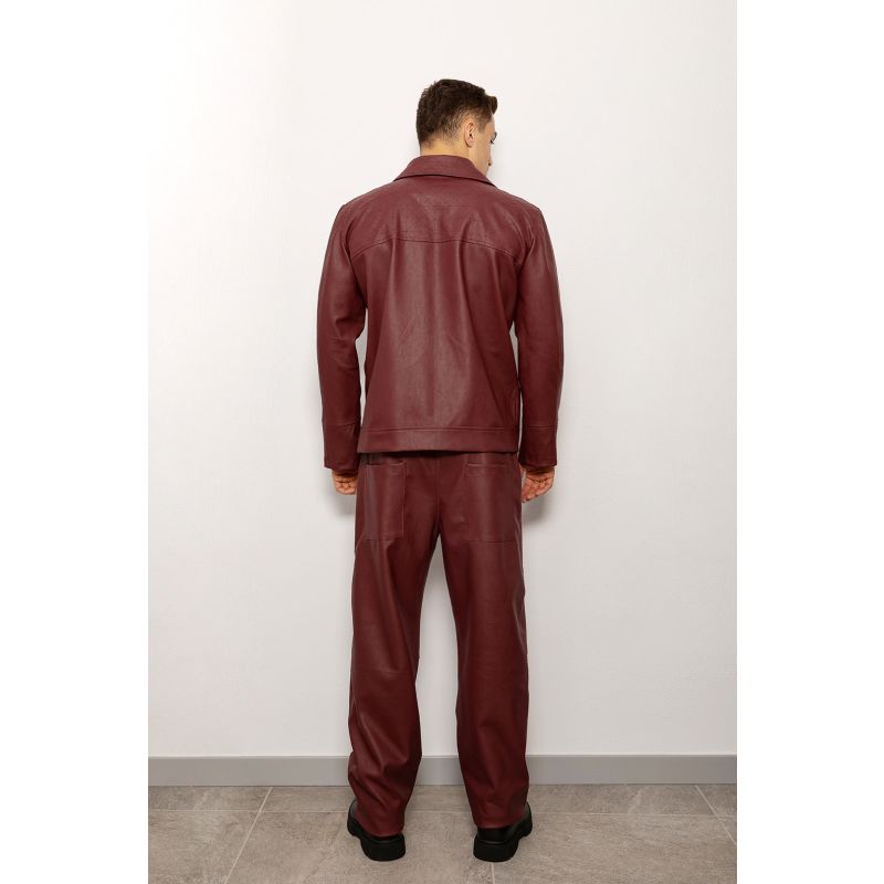 Johnathan Plant - Based Leather Wide - Leg Pants image