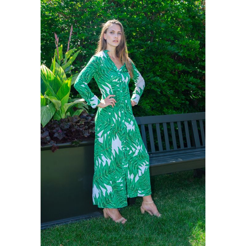 Kathe Cotton Dress In Queen Palm image