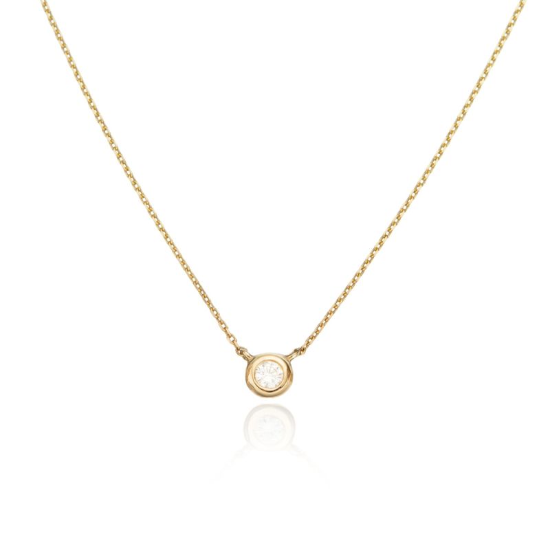 Solid Gold Floating Diamond Necklace image