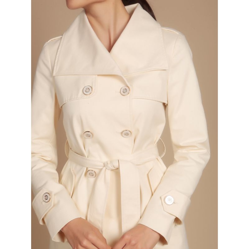 'Malena' Cotton Trench In Crema image