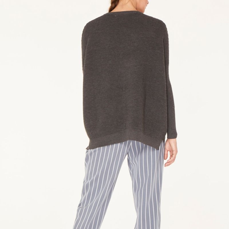 Paisie Ribbed Jumper In Charcoal image