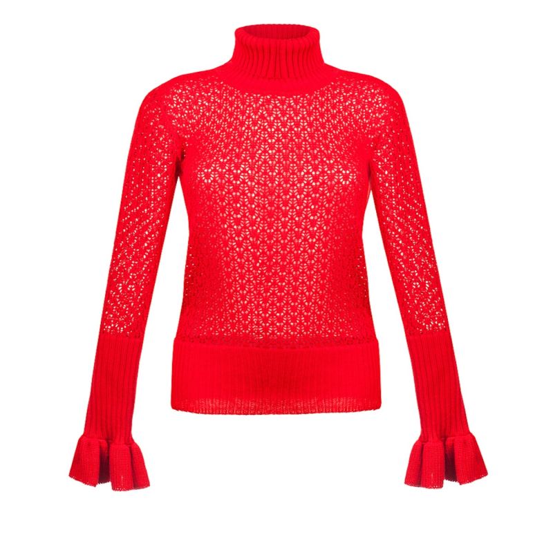 Red Knit Turtleneck image