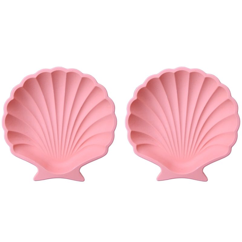 Shell Tray Neon Salmon Set Of Two image