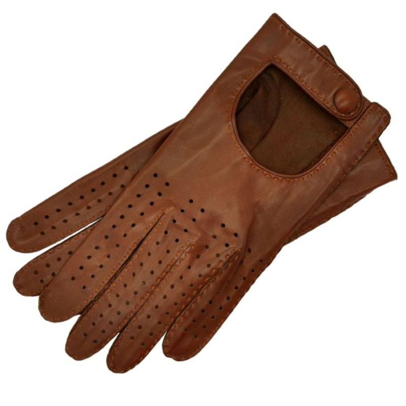 Monza - Nappa Leather Driving Gloves For Men - Brown image