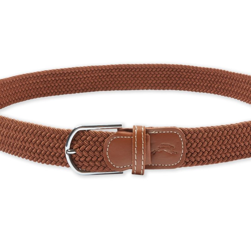 One Size Woven Cotton Belt - Tan image