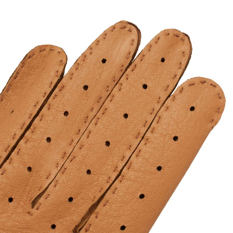 Rome - Men's Deerskin driving Gloves In Natural image