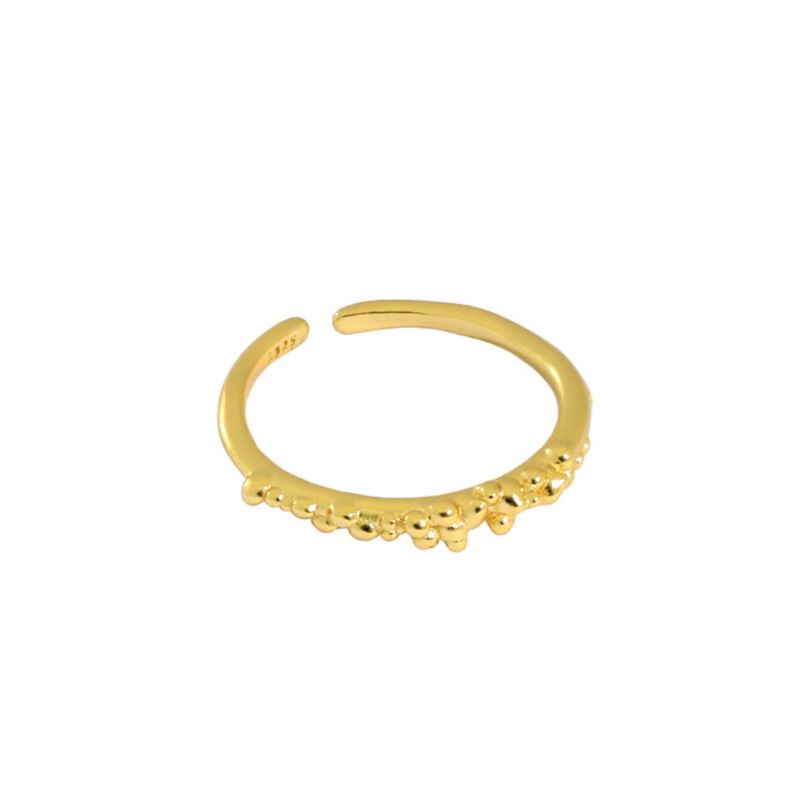 Gold Vermeil Mini Strata Granulated Bubbles Ring image